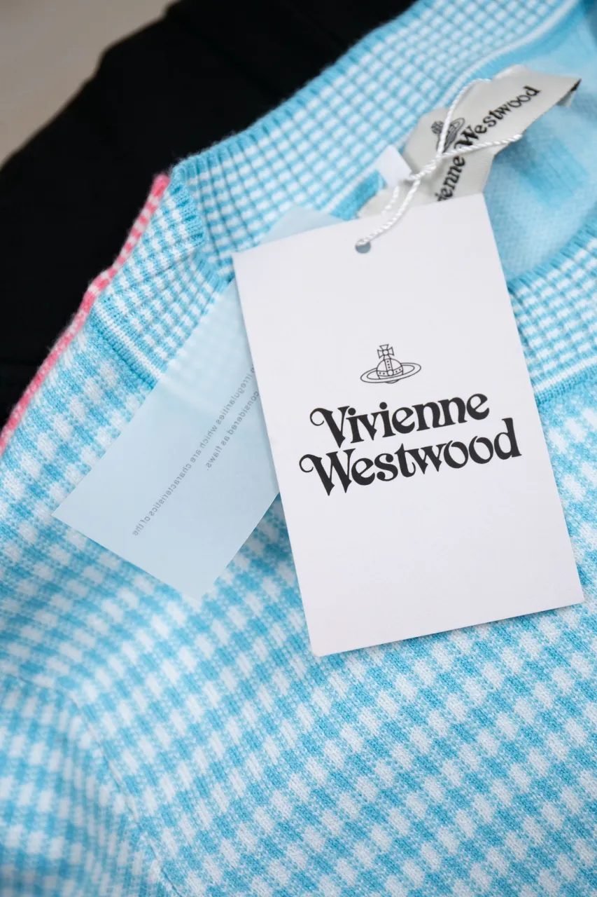 vivienne west wood queen mother 25 new autumn and winter embroidery splicing knitted round neck cardigan S M L